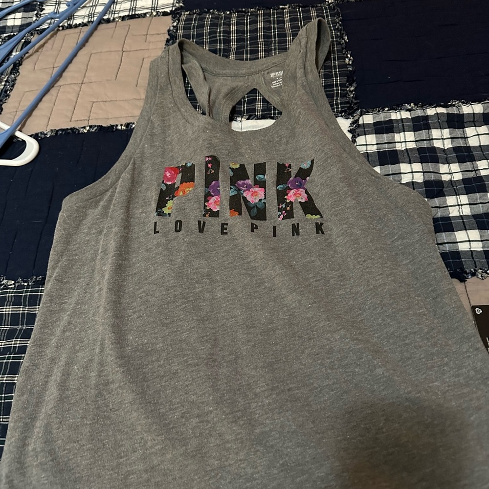 Gray PINK Tank Top